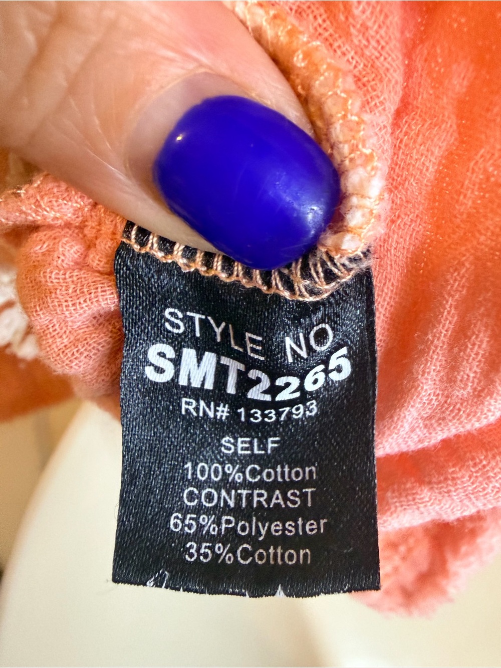Pol Coral Gauze And Fishnet Button Down Oversized Cropped Top Size L - Picture 11 of 12